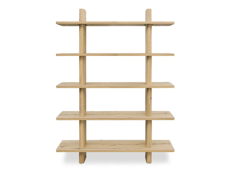 Casey Rustic Oak Large Bookcase - Ornate Home