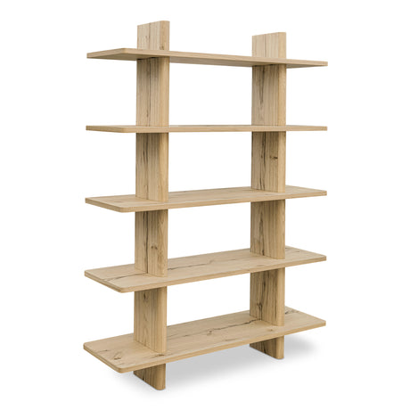 Casey Rustic Oak Large Bookcase - Ornate Home