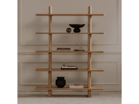 Casey Rustic Oak Large Bookcase - Ornate Home