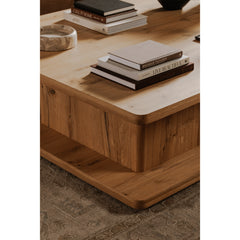 Casey Rustic Oak Large Coffee Table - Ornate Home