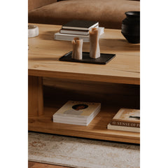Casey Rustic Oak Large Coffee Table - Ornate Home