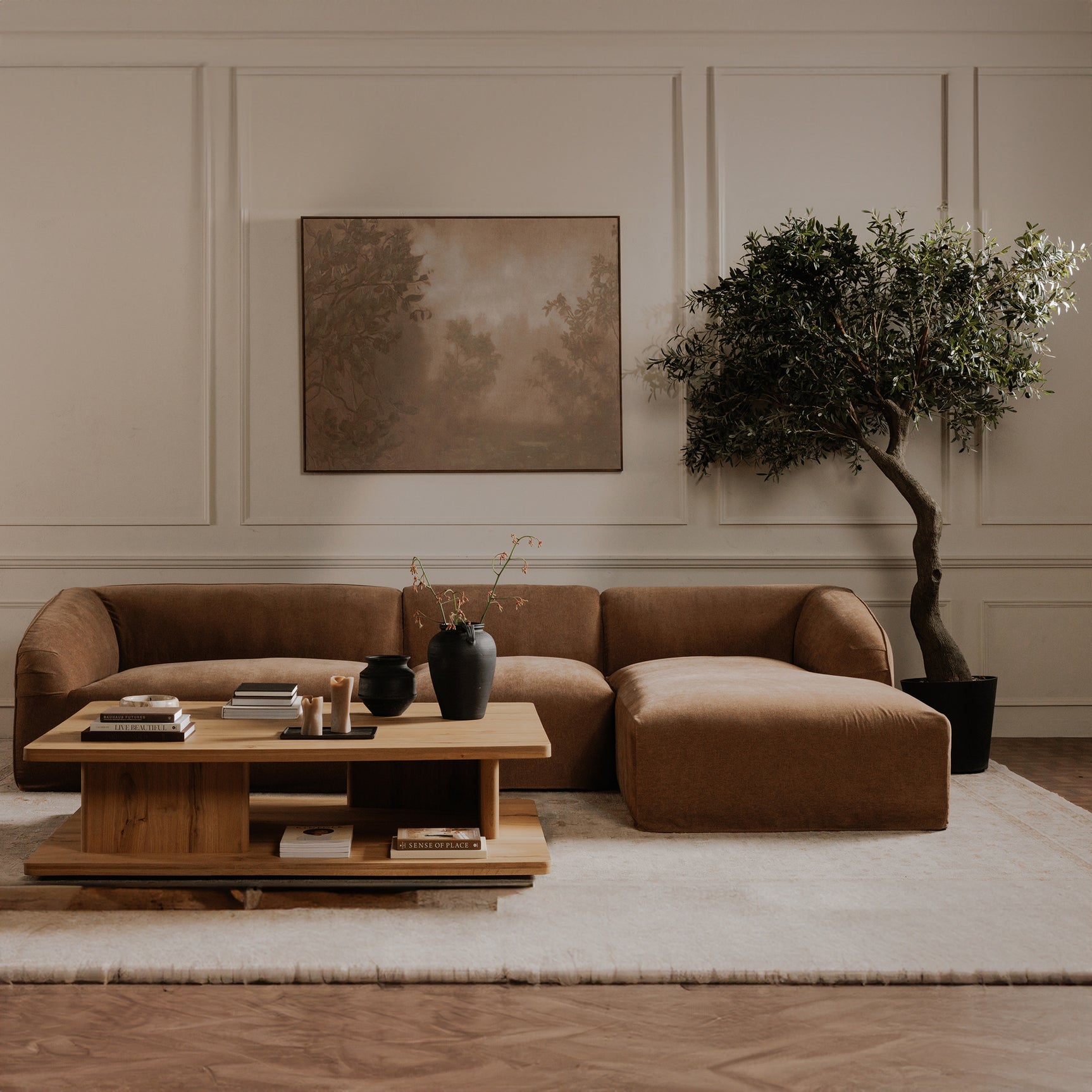 Casey Rustic Oak Large Coffee Table - Ornate Home