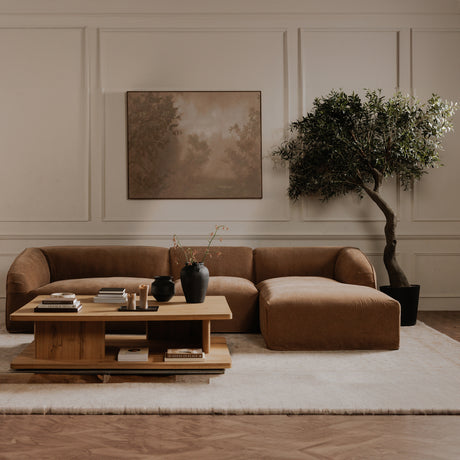 Casey Rustic Oak Large Coffee Table - Ornate Home