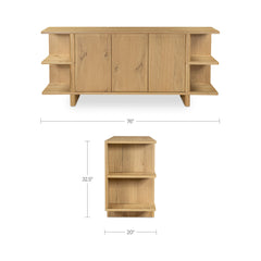 Casey Rustic Oak Sideboard - Ornate Home