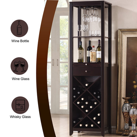 Casey Wenge Wine Cabinet - Ornate Home