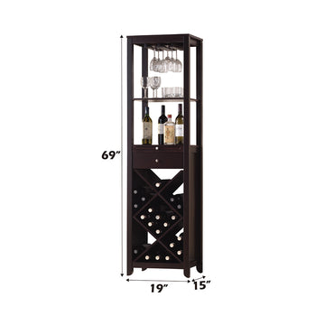 Casey Wenge Wine Cabinet - Ornate Home