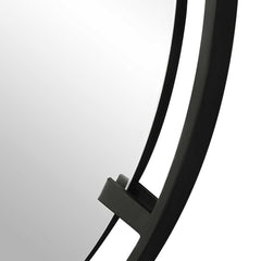 Cashel Black Round Iron Mirror - Ornate Home