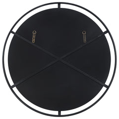 Cashel Black Round Iron Mirror - Ornate Home