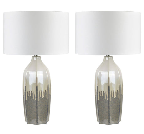 Cashmere Taupe/Cream Table Lamp (Set of 2) - Ornate Home