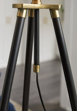 Cashner Black/Gold Finish Floor Lamp (Online Special Price) - Ornate Home