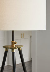 Cashner Black/Gold Finish Floor Lamp (Online Special Price) - Ornate Home