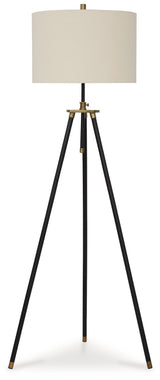 Cashner Black/Gold Finish Floor Lamp (Online Special Price) - Ornate Home
