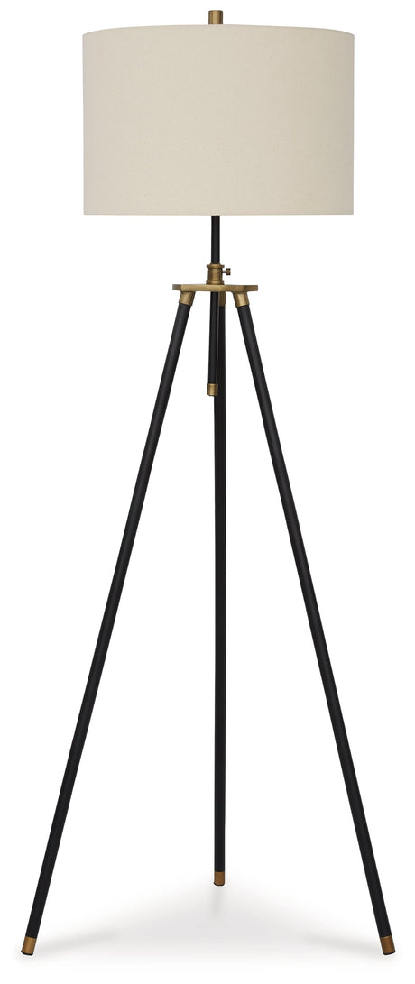 Cashner Black/Gold Finish Floor Lamp - Ornate Home