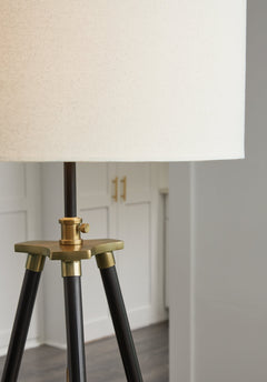 Cashner Black/Gold Finish Floor Lamp - Ornate Home