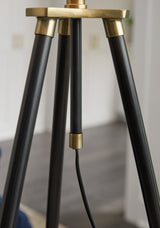 Cashner Black/Gold Finish Floor Lamp - Ornate Home