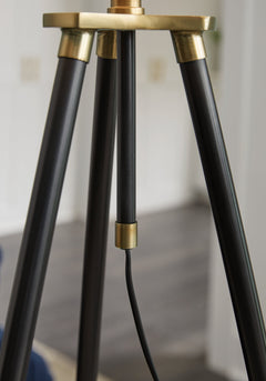 Cashner Black/Gold Finish Floor Lamp - Ornate Home