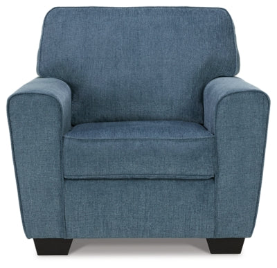 Cashton Blue Chair and Ottoman (Online Special Price) - Ornate Home