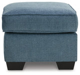 Cashton Blue Chair and Ottoman (Online Special Price) - Ornate Home