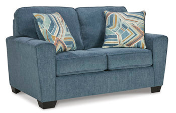 Cashton Blue Loveseat - Ornate Home