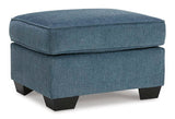 Cashton Blue Ottoman (Online Special Price) - Ornate Home