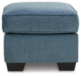 Cashton Blue Ottoman (Online Special Price) - Ornate Home