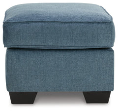Cashton Blue Ottoman - Ornate Home