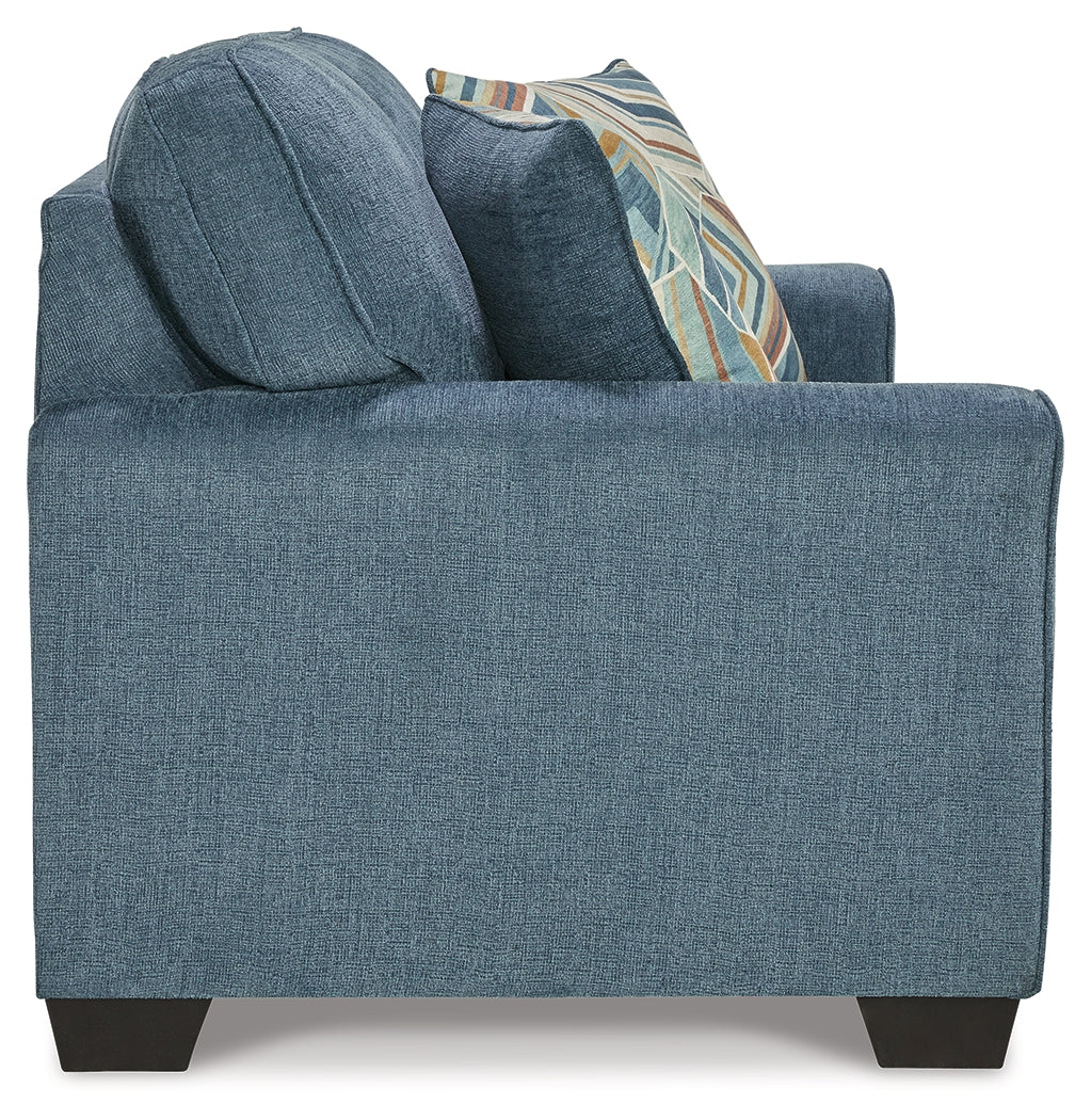 Cashton Blue Queen Sofa Sleeper & Loveseat (Online Special Price) - Ornate Home