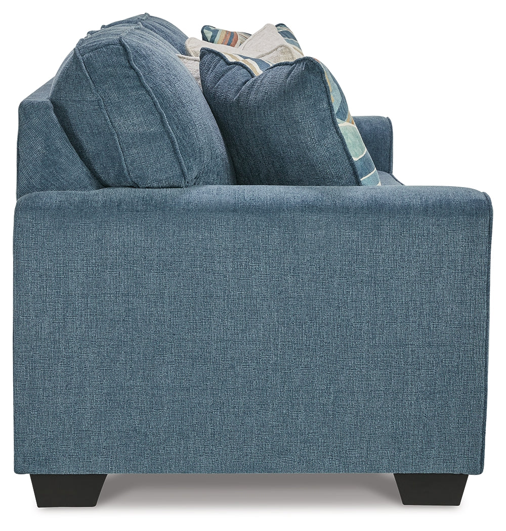 Cashton Blue Queen Sofa Sleeper & Loveseat (Online Special Price) - Ornate Home