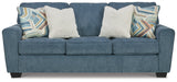 Cashton Blue Queen Sofa Sleeper & Loveseat - Ornate Home