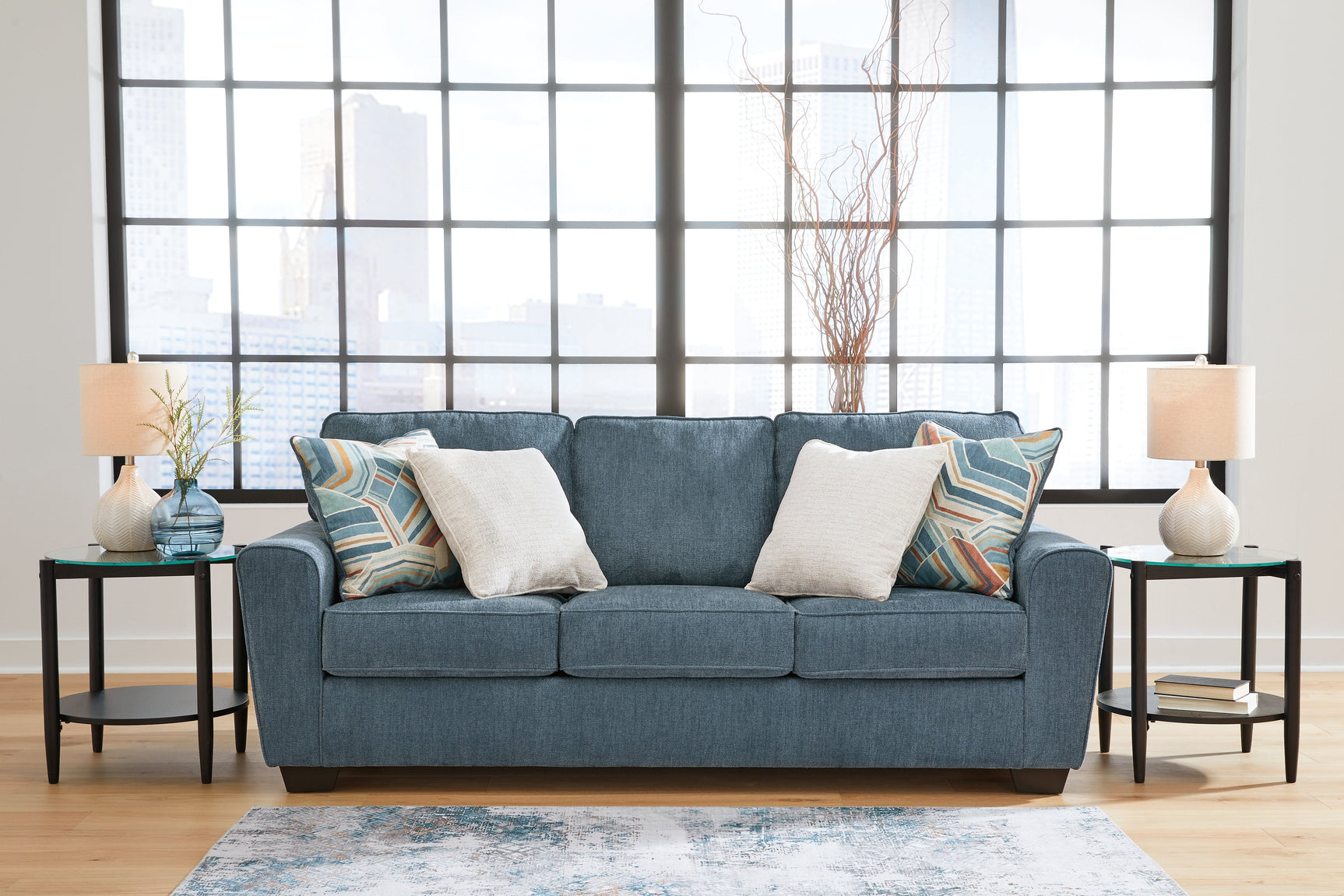 Cashton Blue Queen Sofa Sleeper - Ornate Home