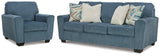 Cashton Blue Queen Sofa Sleeper and Chair (Online Special Price) - Ornate Home