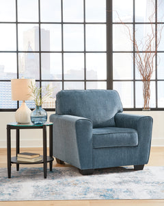 Cashton Blue Queen Sofa Sleeper and Chair - Ornate Home