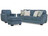 Cashton Blue Sofa, Chair and Ottoman (Online Special Price) - Ornate Home