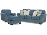 Cashton Blue Sofa, Chair and Ottoman - Ornate Home