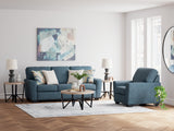 Cashton Blue Sofa, Chair and Ottoman - Ornate Home