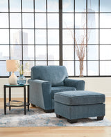 Cashton Blue Sofa, Chair and Ottoman - Ornate Home