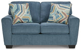 Cashton Blue Sofa, Loveseat, Chair and Ottoman - Ornate Home