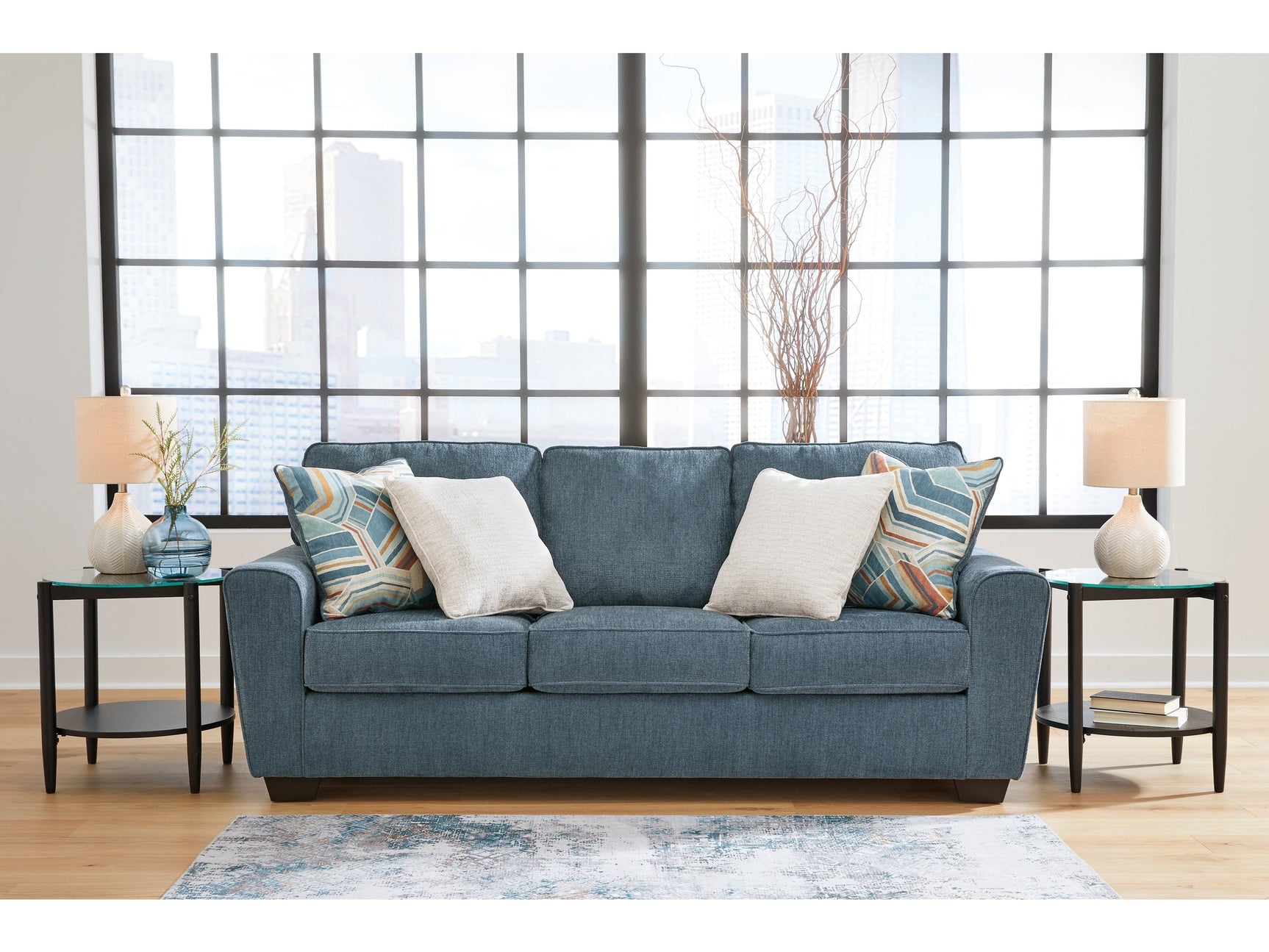 Cashton Blue Sofa (Online Special Price) - Ornate Home
