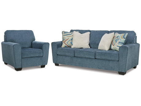Cashton Blue Sofa and Chair - Ornate Home