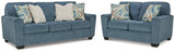 Cashton Blue Sofa and Loveseat (Online Special Price) - Ornate Home