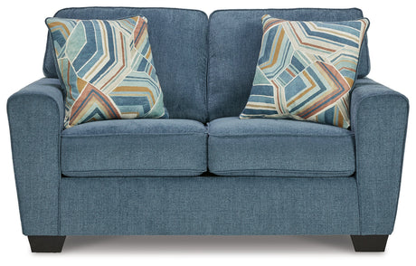 Cashton Blue Sofa and Loveseat - Ornate Home