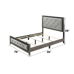Casimiro Gray Eastern King Bed - Ornate Home