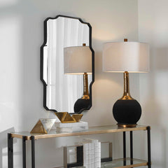 Casmus Black Iron Wall Mirror - Ornate Home