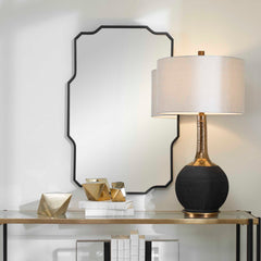 Casmus Black Iron Wall Mirror - Ornate Home