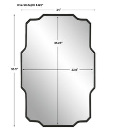 Casmus Black Iron Wall Mirror - Ornate Home