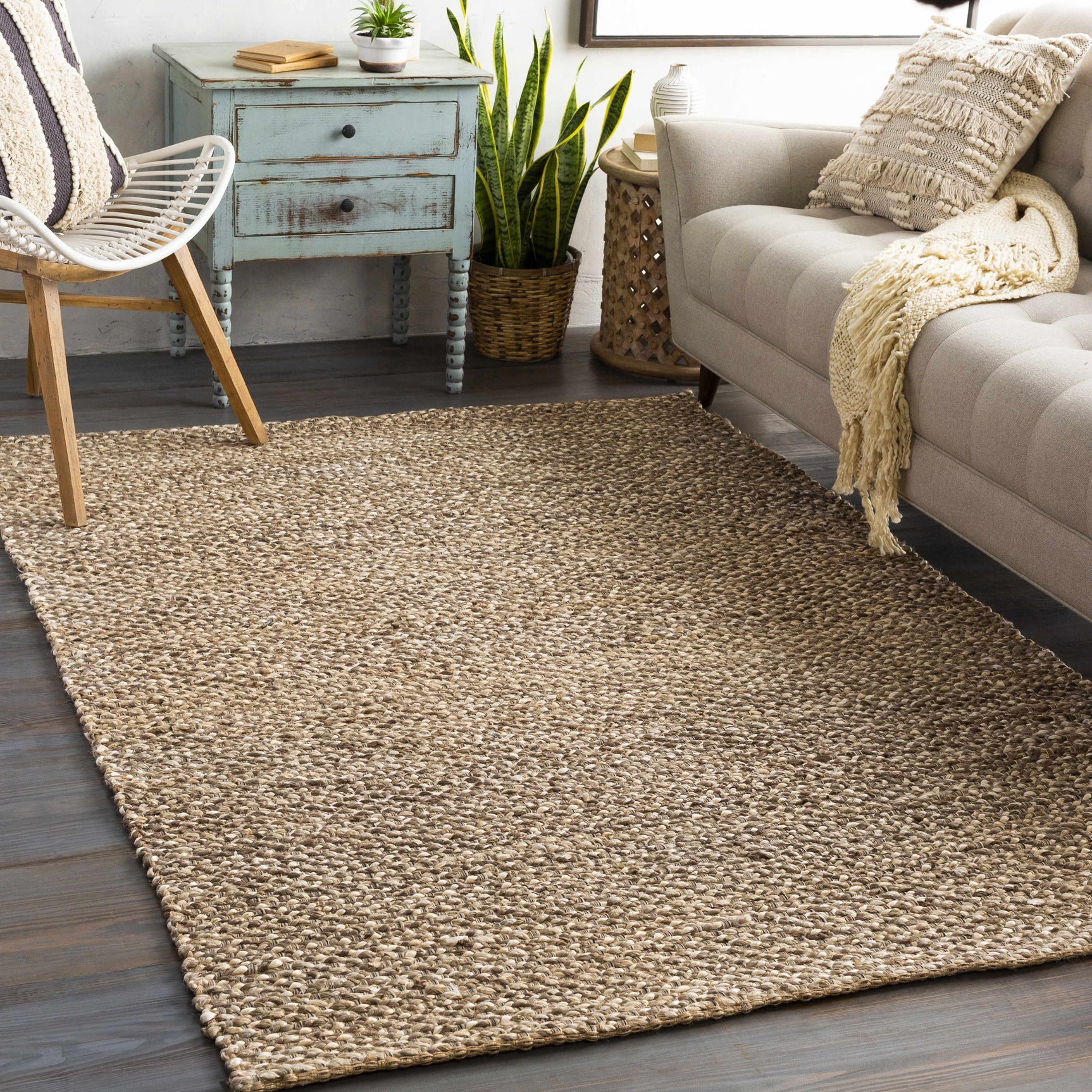 Caspar Hand Woven Natural Jute Rug - Ornate Home