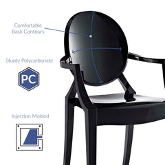 Casper Black Dining Armchair - Ornate Home
