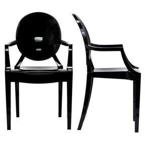 Casper Black Dining Armchairs (Set of 2) - Ornate Home