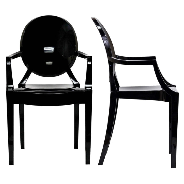 Casper Black Dining Armchairs (Set of 2) - Ornate Home