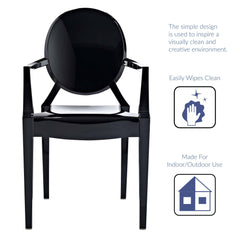 Casper Black Dining Armchairs (Set of 2) - Ornate Home